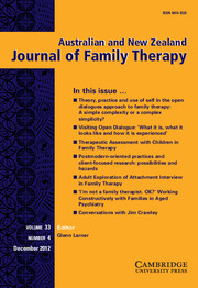 Australian and New Zealand Journal of Family Therapy